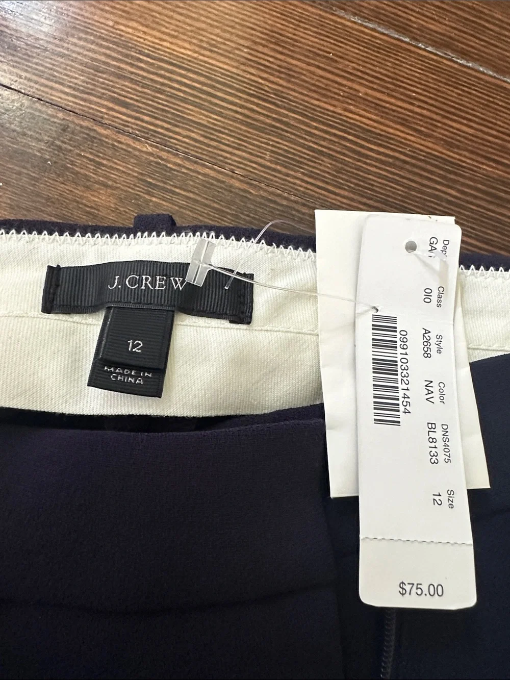 NWT JCrew Women’s Navy Pleated Tailored Shorts